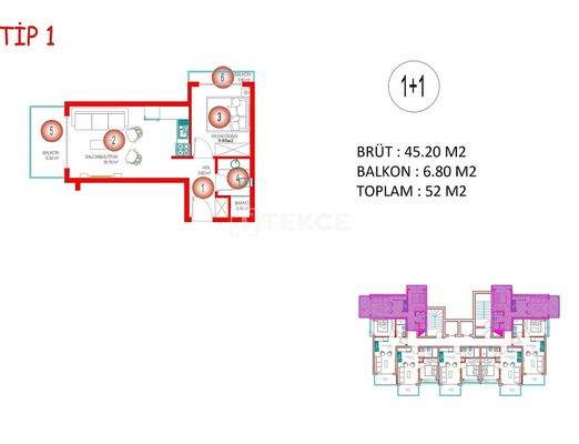 Sea View Real Estate with a Single Block in Alanya