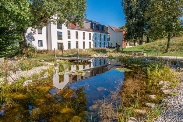 Naturgarten mit Teich für entspannte Mittagspausen