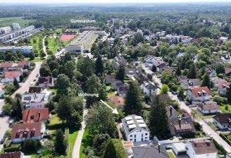 Luftansicht (Wohnung Südseite, rechts)