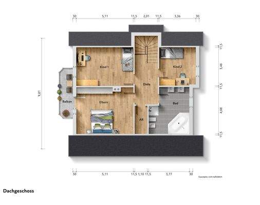 Grundriss Dachgeschoss