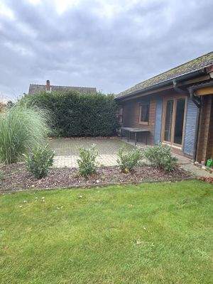 gepflasterte Terrasse