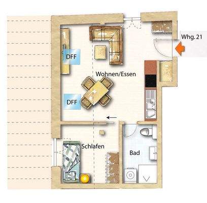 Grundriss Wohnung 21