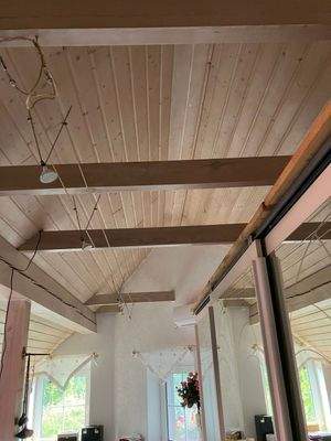 Sichtbare Dachkonstruktion 