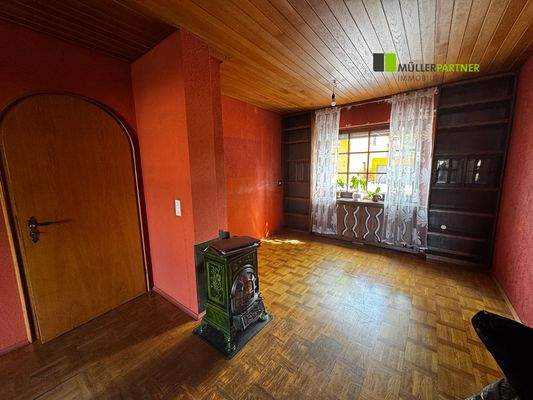 Wohnzimmer mit Kaminofen