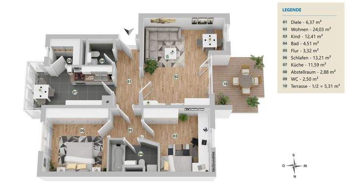 Wohnungsgrundriss EG