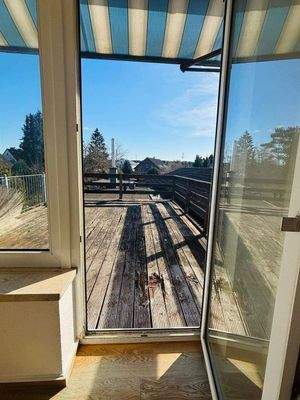 Maisonette: Blick auf die Dachterrasse