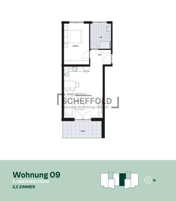 Grundriss Wohnung Nr. 9