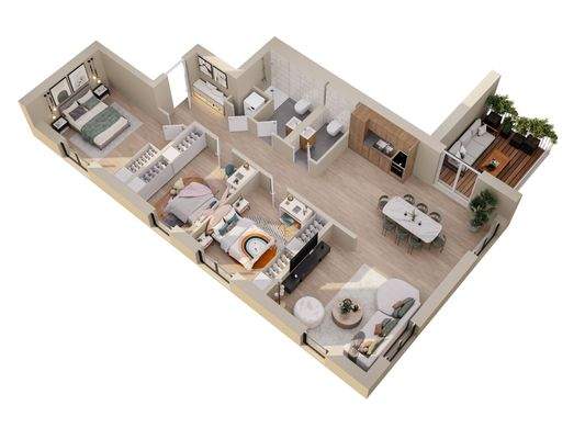 Grundrisse 4-Zimmerwohnung Kaliskaweg 2c