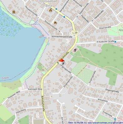Lage im Ostseebad Binz