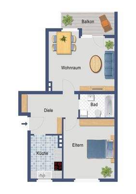 Beispielhafter Grundriss