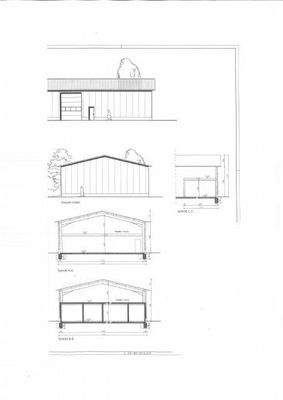 Schnitte, Ansicht Osten 