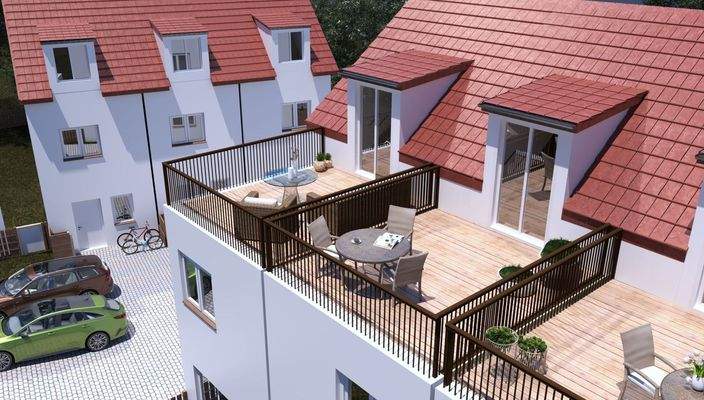 sonnige Dachterrasse