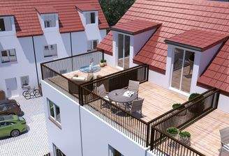 sonnige Dachterrasse