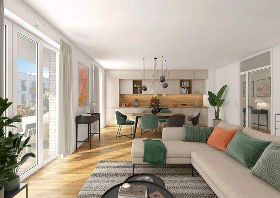 MOSAiK: Kapitalanlage in Düsseldorf (Wohnzimmer)