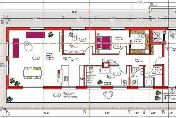 Grundriss Penthouse 14