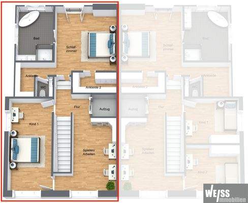 Grundriss OG - Haus 3