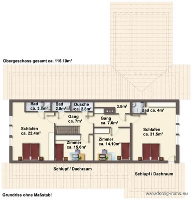 Grundriss Obergeschoss