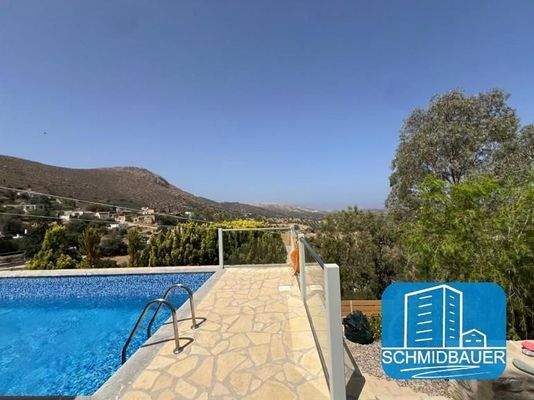 Kreta, Listaros: Modern gebaute Villa mit herrlichem Meerblick