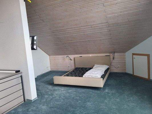 offenes Schlafzimmer Dachgeschoß