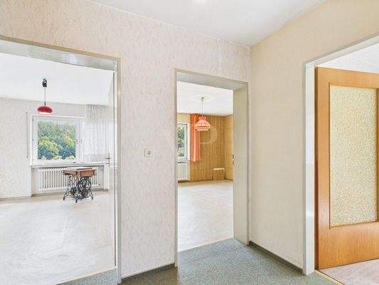 Blick zu den Schlafzimmern