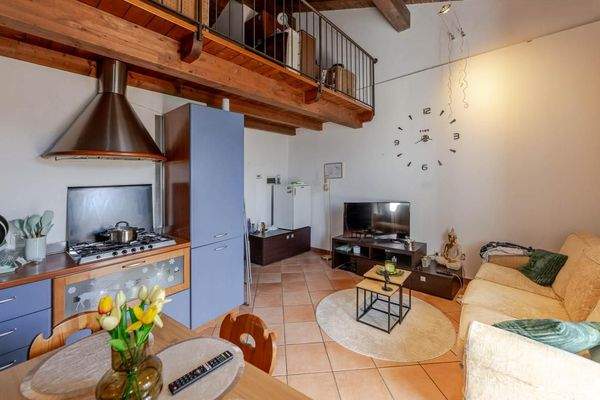 Das Wohn/Esszimmer mit Küche