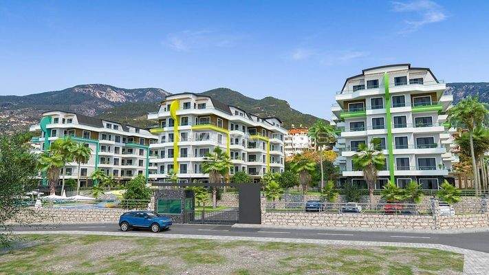 Sea View Flats in a Complex with Swimming Pool in Alanya Oba
