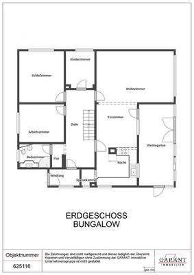 Grundriss Erdgeschoss Bungalow