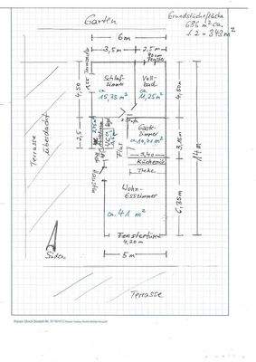 Grundriss Bungalowhälfte