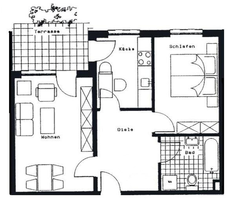 Grundriss der Wohnung