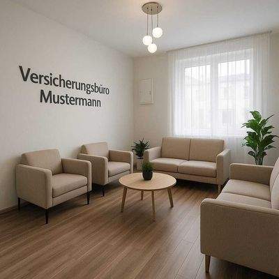 Beispielbild KI Wartebereich Versicherungsbüro