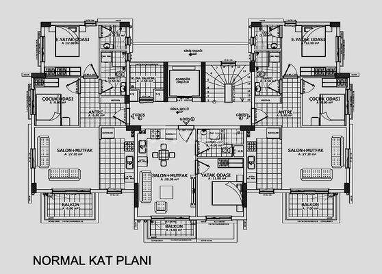 Flats in a Project with a Pool Near the Airport in Antalya