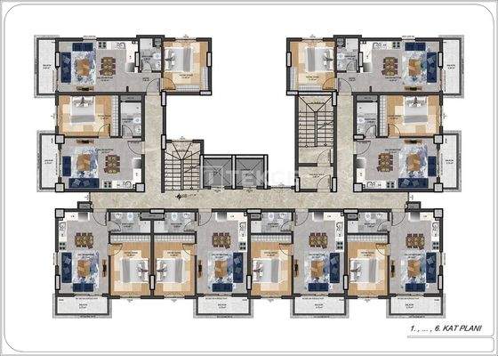 Sea and City-View Apartments in a Complex in Antalya Alanya