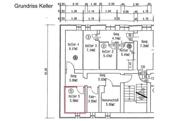 Grundriss Kellergeschoss