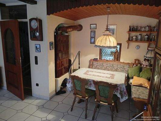 Essecke im Wohnzimmer