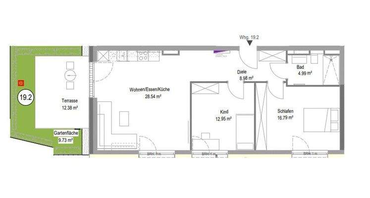 Grundriss Wohnung 19.2