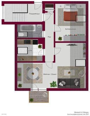 Wohnung Dachgeschoss mit Balkon