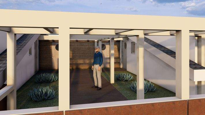 Detailansicht Dachbereich Eingang