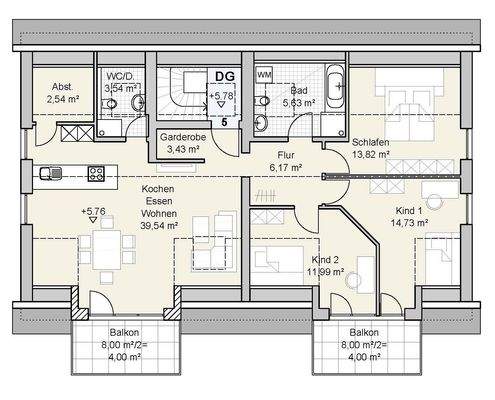 Grundriss DG Erlingen 