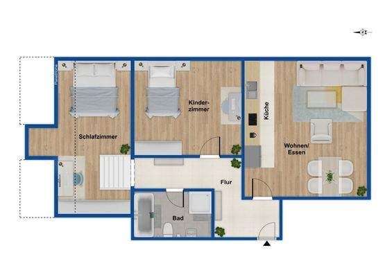 Grundriss - 1. Obergeschoss