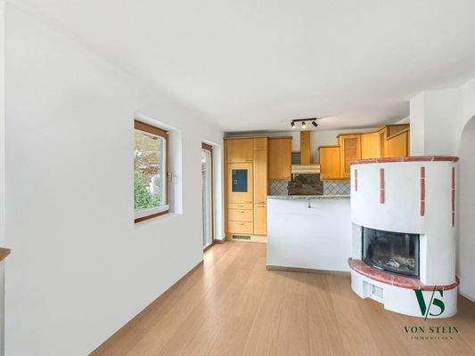 Wohn Esszimmer mit Kamin