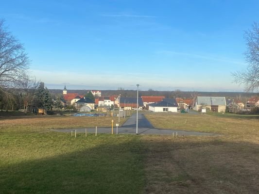Blick auf die Bauplätze