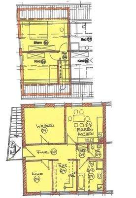 Grundriss 3-Zimmer-Maisonette