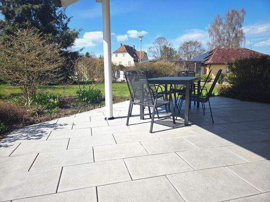 Überdachte Terrasse, Westseite