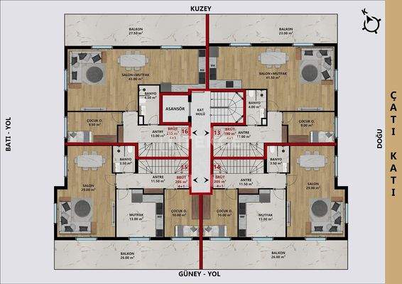 Apartments for Sale in Konyaaltı Arapsuyu in a Complex with Parking