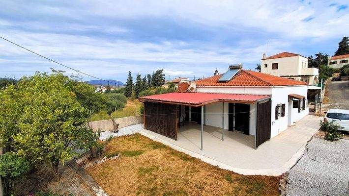 Kreta, Vamos: Einstöckige Villa mit zwei Schlafzimmern, Gemeinschaftspool und privatem Garten