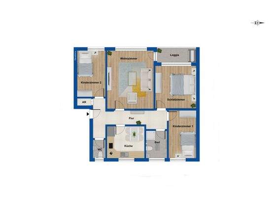 Grundriss Hochparterre