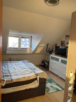 Blick ins Schlafzimmer