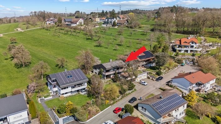 Luftaufnahme mit Blick auf Fidazhofen (NO)