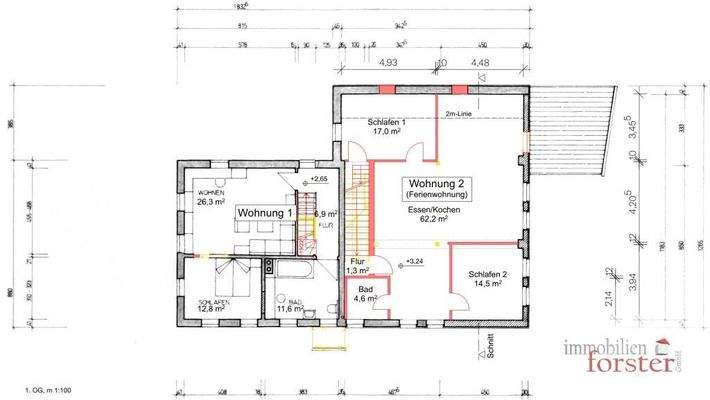 Obergeschoss Grundriss