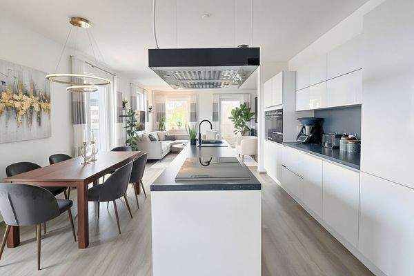 Küche digital möbliert